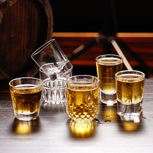 钢化玻璃啤酒杯子商用 酒吧加厚八角杯茶水杯耐摔威士忌洋酒杯