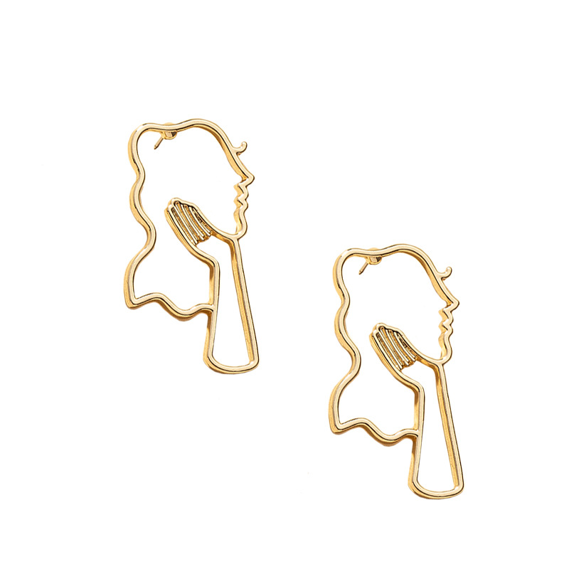 Fashion New Face Contour Earrings display picture 5