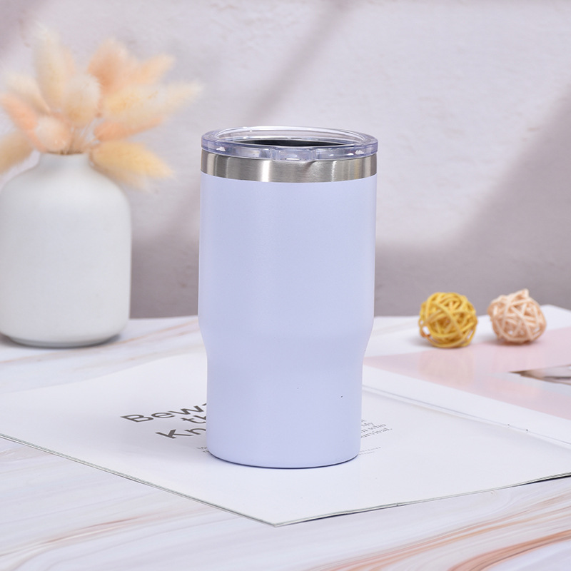 Pulverización de plástico 14oz de acero inoxidable doble cubierta multifuncional tanque frío oficina de negocios Taza de coche taza de helado al aire libre