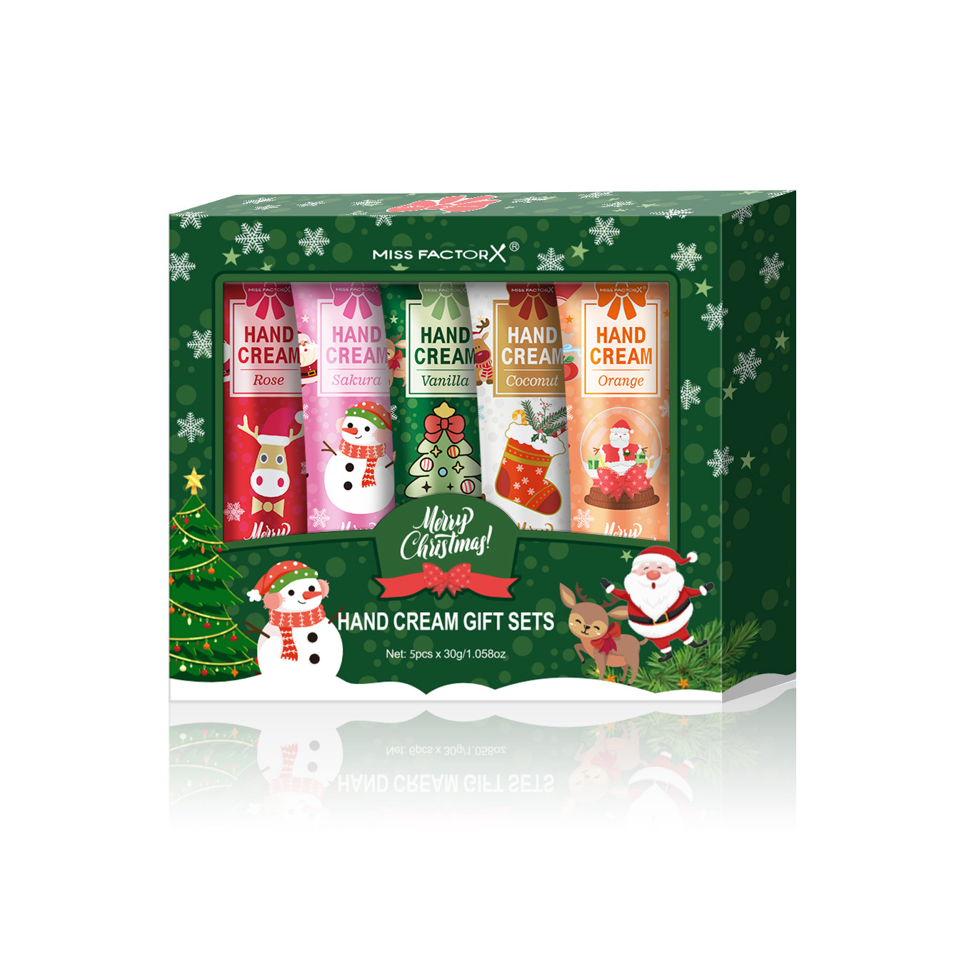 Cruce de fronteras exclusiva 5 sabores Navidad mano crema de paquete de hidratación profunda perfumado cremoso de textura perdurable image 6