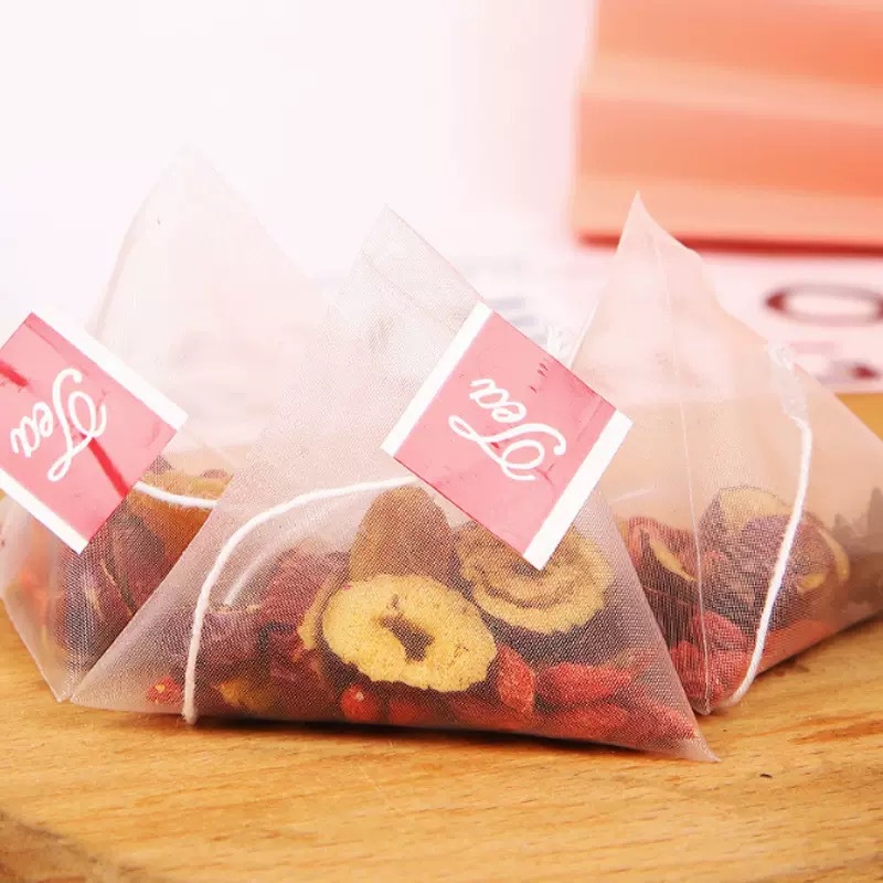 Rose Longan Red Date Goji Tea Bags 30 Pack Daily Wellness Flower Tea in use