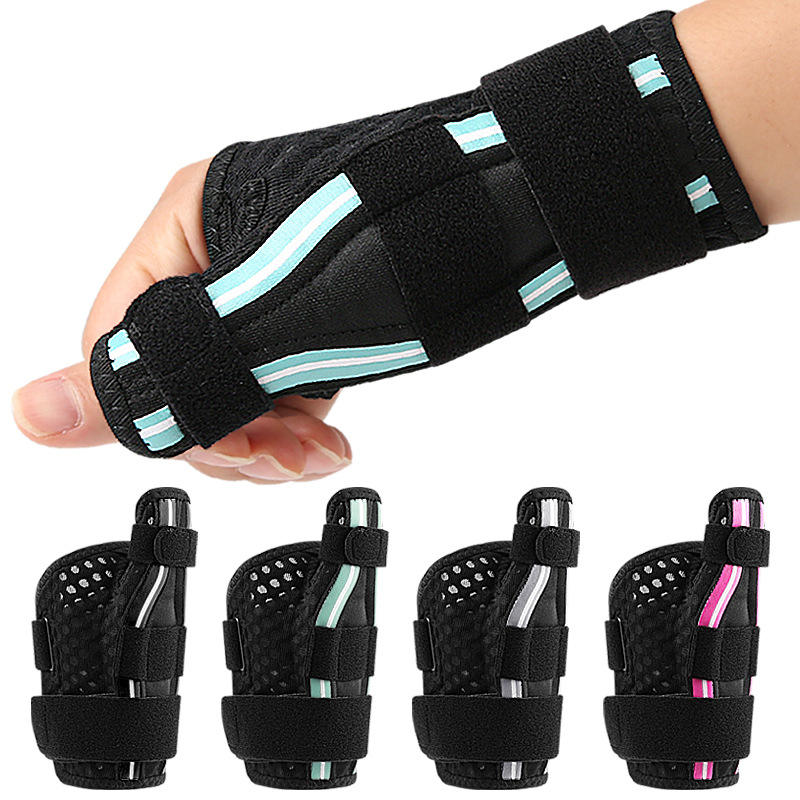 Cross-Border Thumb Brace Sports Wrist Support with Double Thumb Support Strips, Tendon Sheath Velcro Compression Wrist Brace