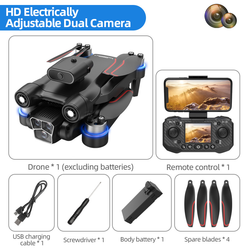 Almacén en el extranjero emitido UAV E88PRO transfronterizo E99 avión de control remoto avión cámara dual de cuatro ejes 4K HD