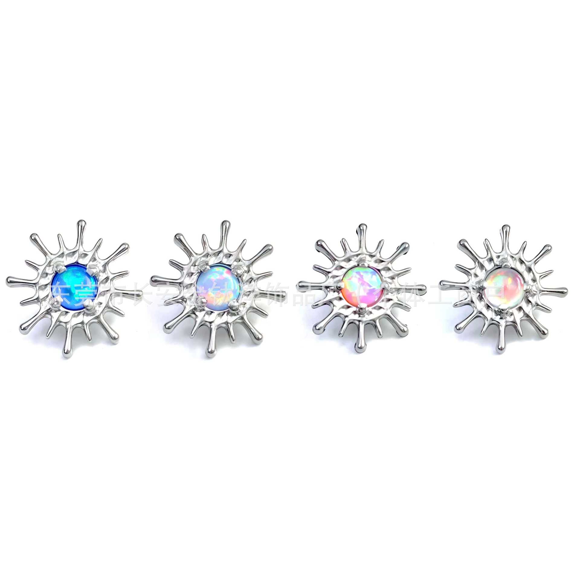 Labret piercing jewelry detail image