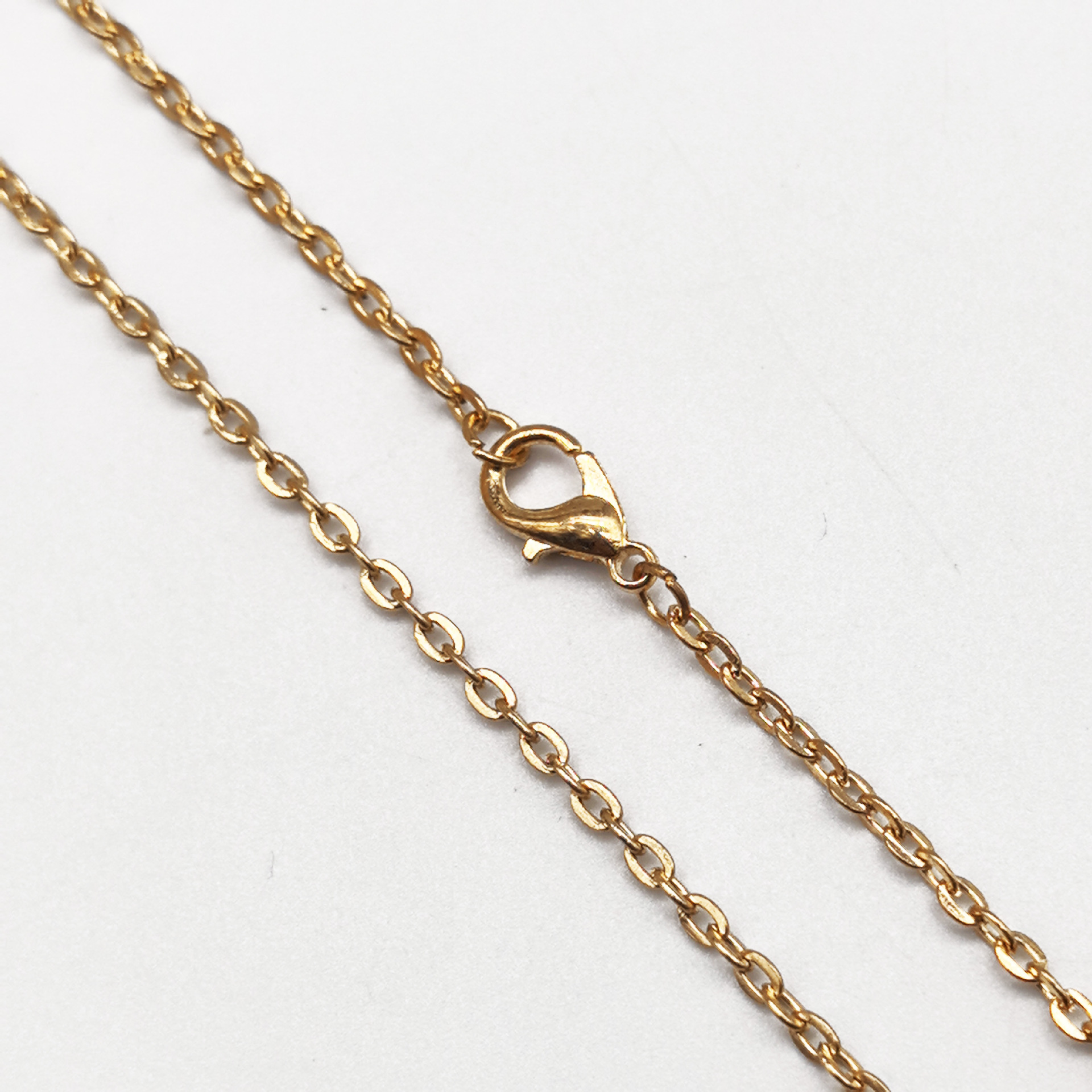 DIY cadena cruzada plana cadena de la joyería plana O Cruz bolsa de cadena adornos accesorios con la langosta hebilla de la cadena de aleación