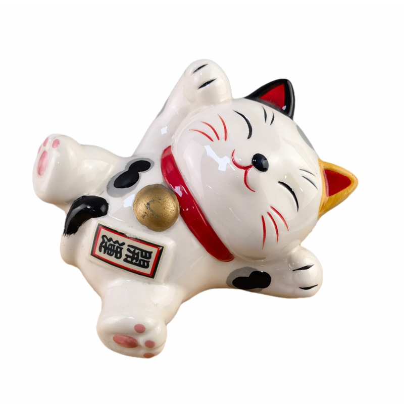 Gato gordo gato de cerámica hucha regalo para niños lindo gato de la suerte hucha niña hucha hucha