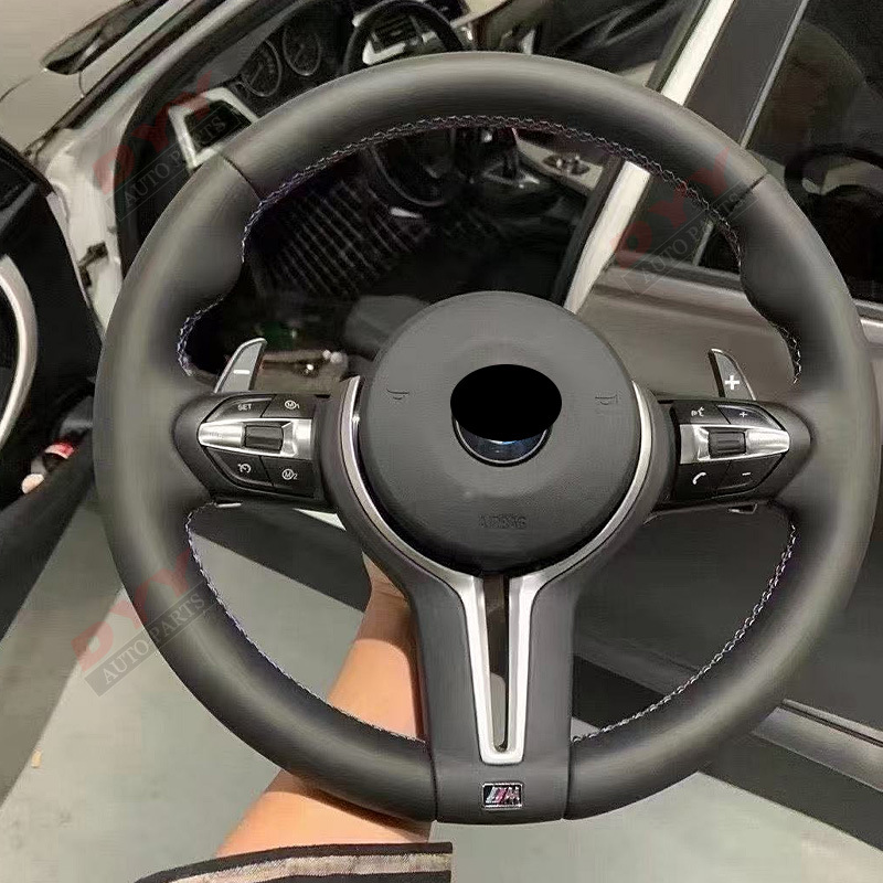 Fits BMW F10 F30 F20 Genuine Carbon Fiber with Airbag Full Leather Steering Wheel Modified D-shaped Carbon Fiber Steering Wheel