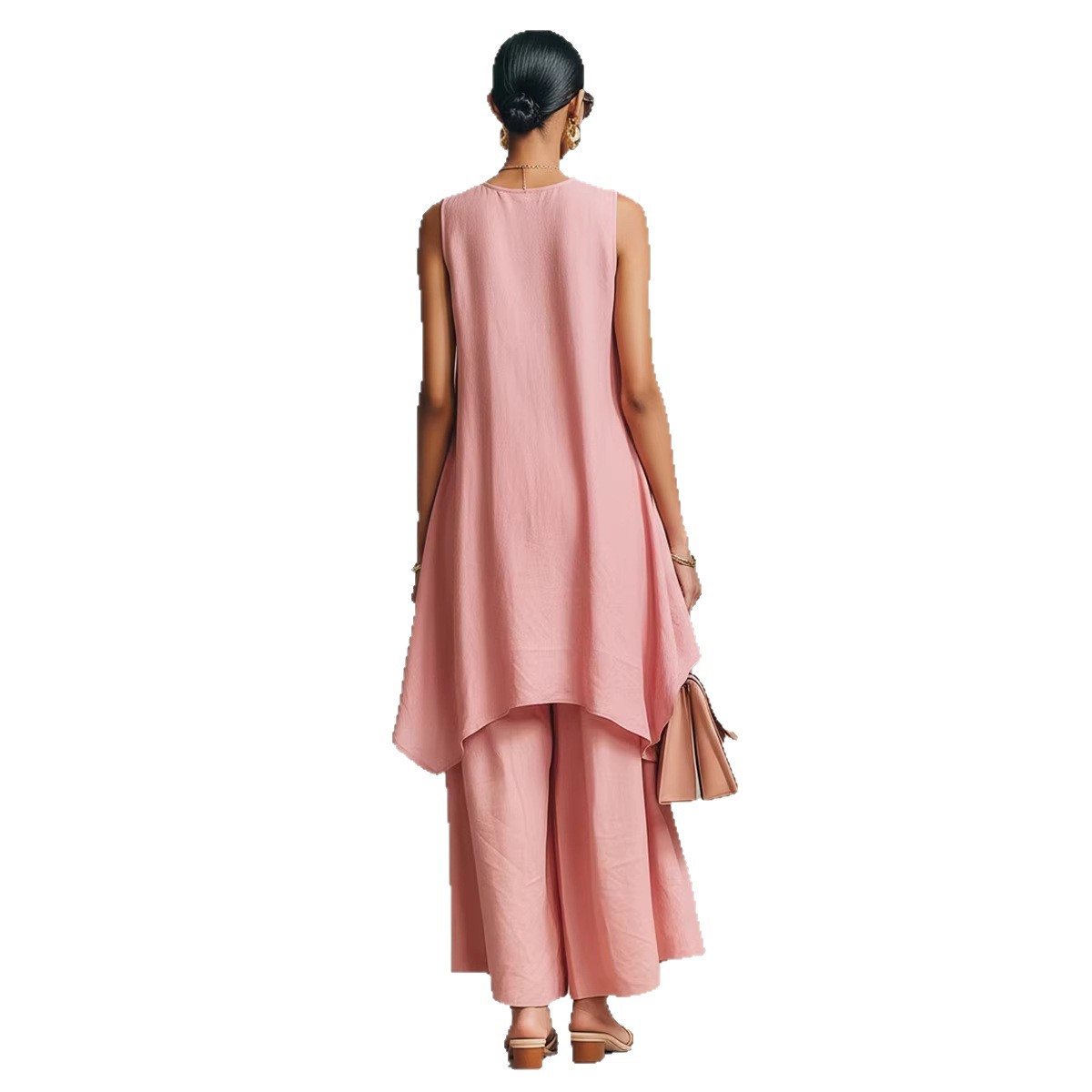 Women's Zen Inspired Linen Blend Asymmetrical Top Boho Chinese Style Loose Fit Tunic Casual Elegant Garment for Women_ecoleips.com