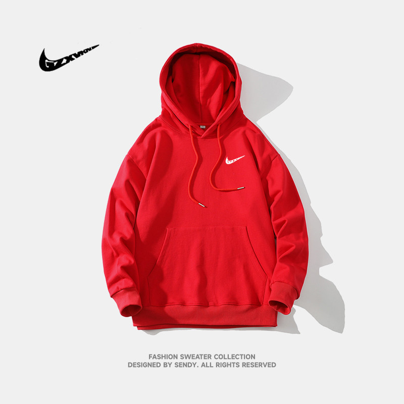 Hooded Sweatshirt Solid Color Japanese Style Spring and Autumn 2024 New Fashionable Men's Casual Round Neck Loose Jacket Women's Coat