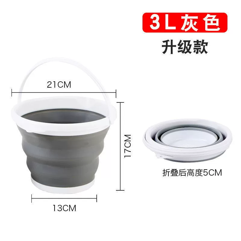 Foldable handheld universal bucket for traveling