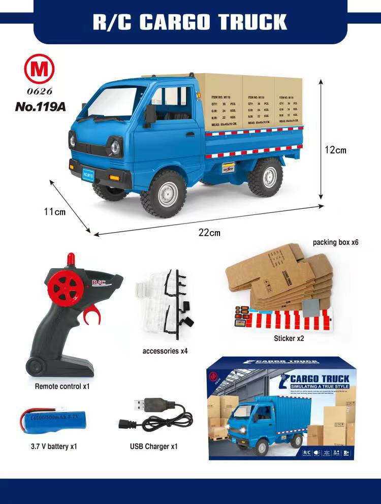 Nueva simulación Wuling Hongguang modelo de camión deriva carga tarjeta inercia niños coche juguete