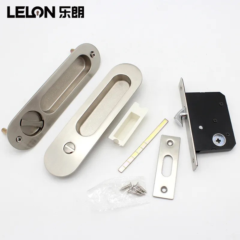Cerradura de gancho de puerta deslizante invisible de aleación de zinc cerradura de puerta deslizante balcón incrustada cerradura de puerta deslizante de tracción oculta cerradura de puerta deslizante cocina interior cerradura de puerta deslizante BK
