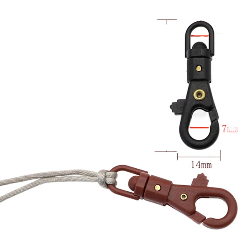 Hot Selling Colorfulful Plastic 360-Degree Rotating Hook Buckle Key Chain Luggage Hook Hook Buckle Spring Backpack Buckle