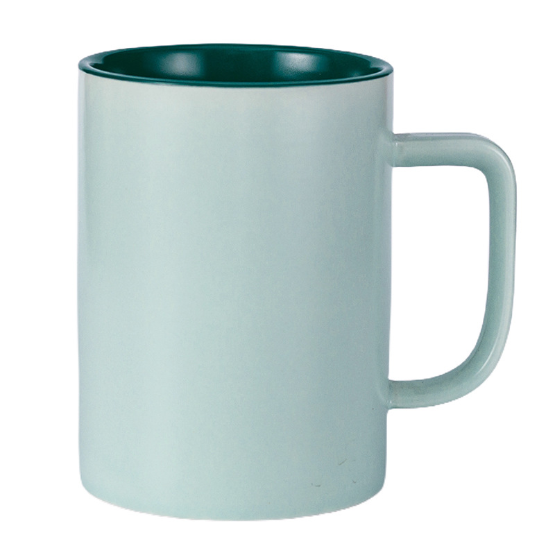 Transfronterizo de Amazon taza blanca taza de alto aspecto creativo Oficina taza de café pareja taza de agua Taza de cerámica