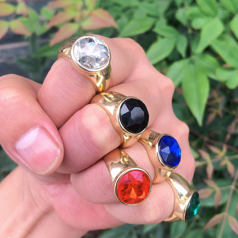 Fashion Geometric Copper Open Ring Plating Zircon Copper Rings