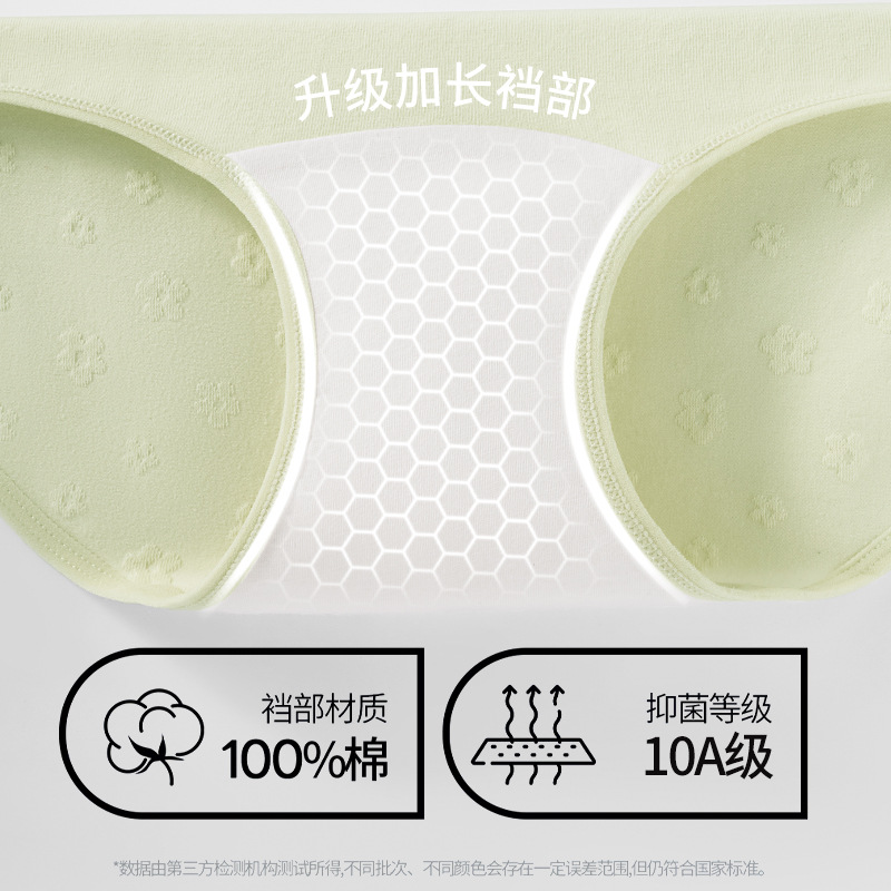 Renovación de la tecnología patentada estándar Consejos para lavar y reemplazar entrepierna larga cintura alta talla grande entrepierna antibacteriana entrepierna de algodón puro calzoncillos para mujer