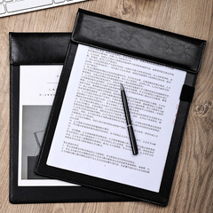 會議夾皮面簽約夾A4便簽紙夾合同夾會議墊書寫簽字皮板夾印製LOGO