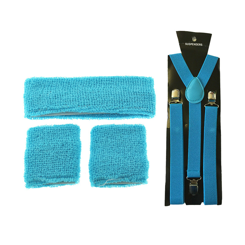 Pulsera de protección de cabeza azul correa de cadena de cuentas ropa de fiesta de Carnaval de cinco piezas