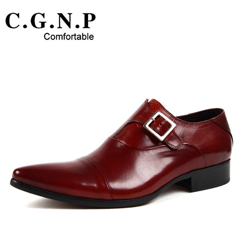 Chaussures ShoeVault New Business pour homme, style coréen, pointues, en cuir de vachette, boucle, tendance et respirantes._voghion.com