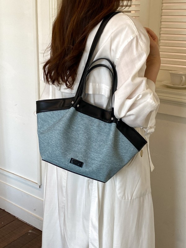 Bolso de mano de gran capacidad para mujeres 2026 nuevo nicho de color de colisión de la bolsa de viaje tote casual simple bolso de hombro axilar