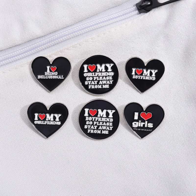 Simple Style Commute Pin Letter Alloy Stoving Varnish Unisex Brooches display picture 6