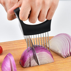 304 Stainless Steel Onion Needle Onion Cutter Kitchen Tool Fruit and Vegetable Onion Stake Slicing Holder Meat Tenderizer Needle Onion Fork