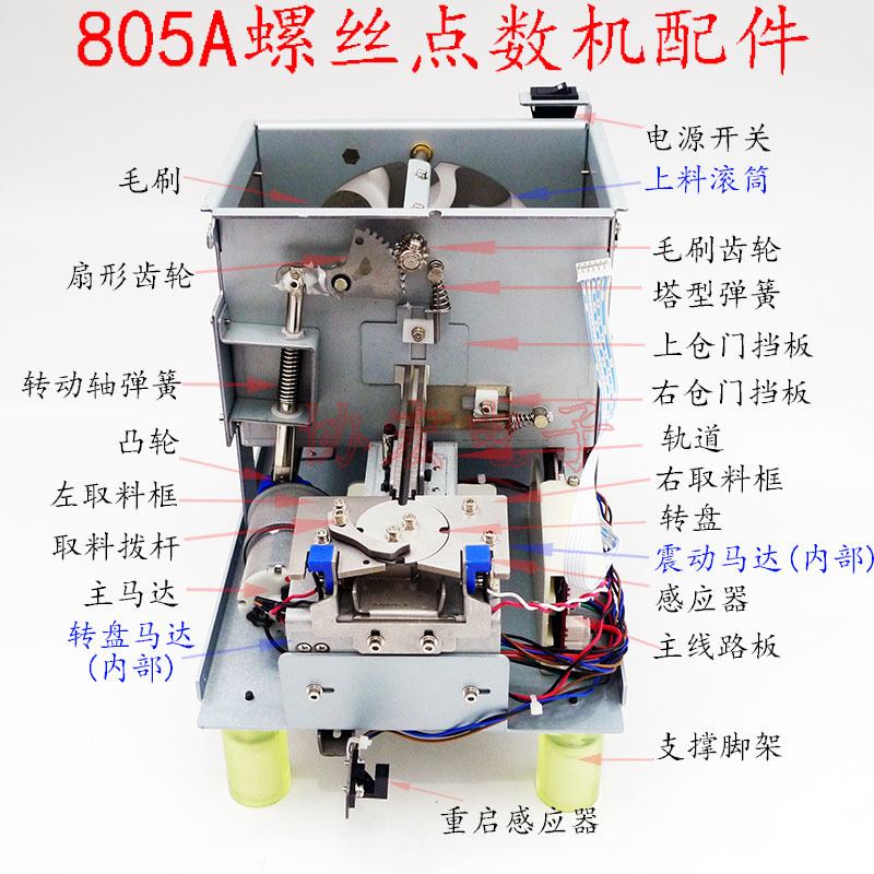 805A ZD-190G防呆定量螺丝供料机振动主马达线路板齿轮毛刷