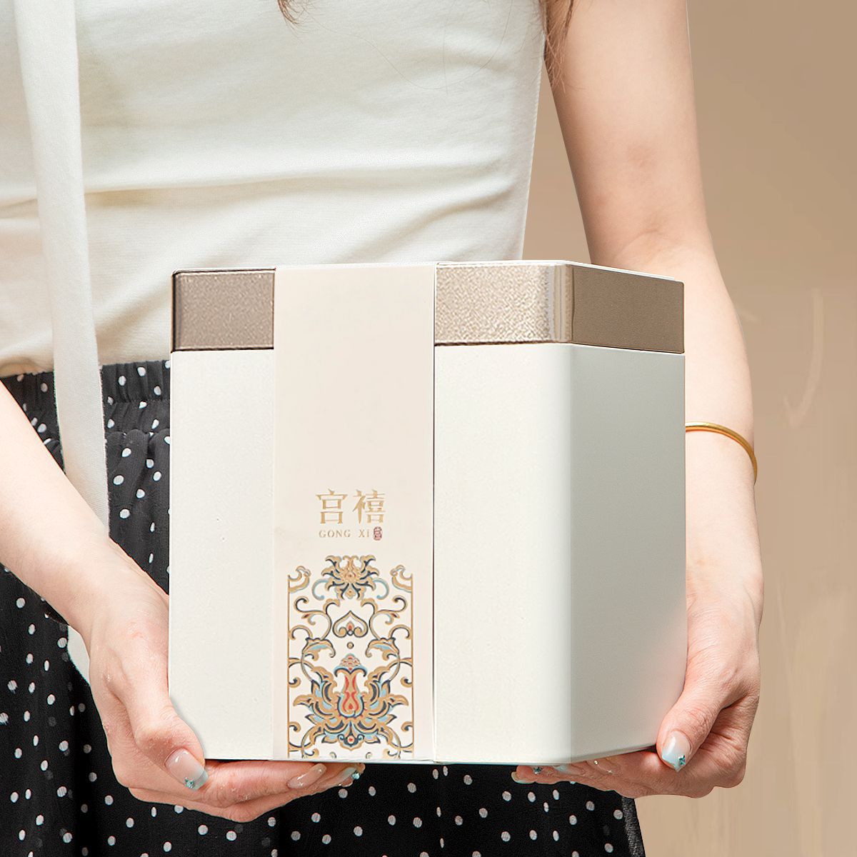 散茶铁罐茶叶罐大容量包装盒茶叶储存罐茶叶桶马口铁白茶陈皮茶罐