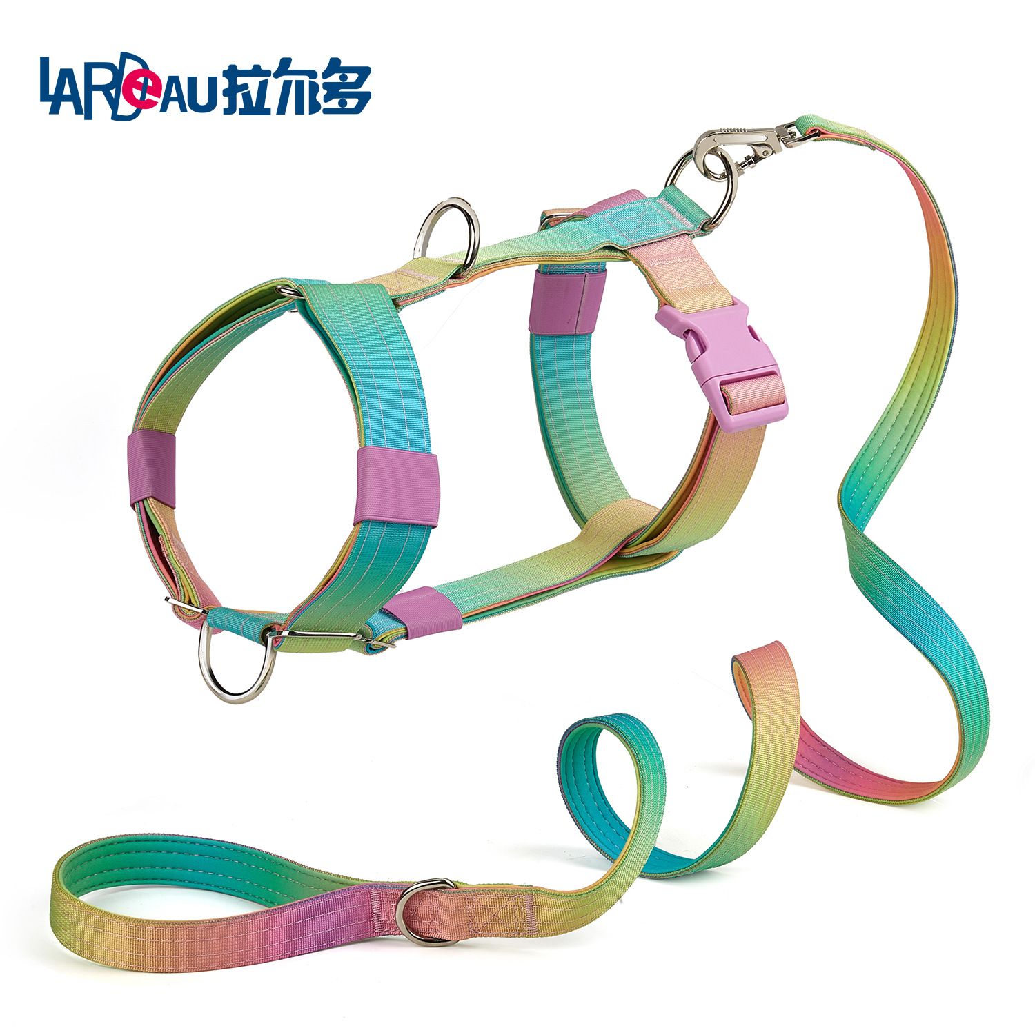 Correa para Perro en Existencia, Collar Táctico, Arnés, Color Degradado, Suministros para Mascotas, Correa de Entrenamiento para Perros Medianos y Grandes, Transfronterizo