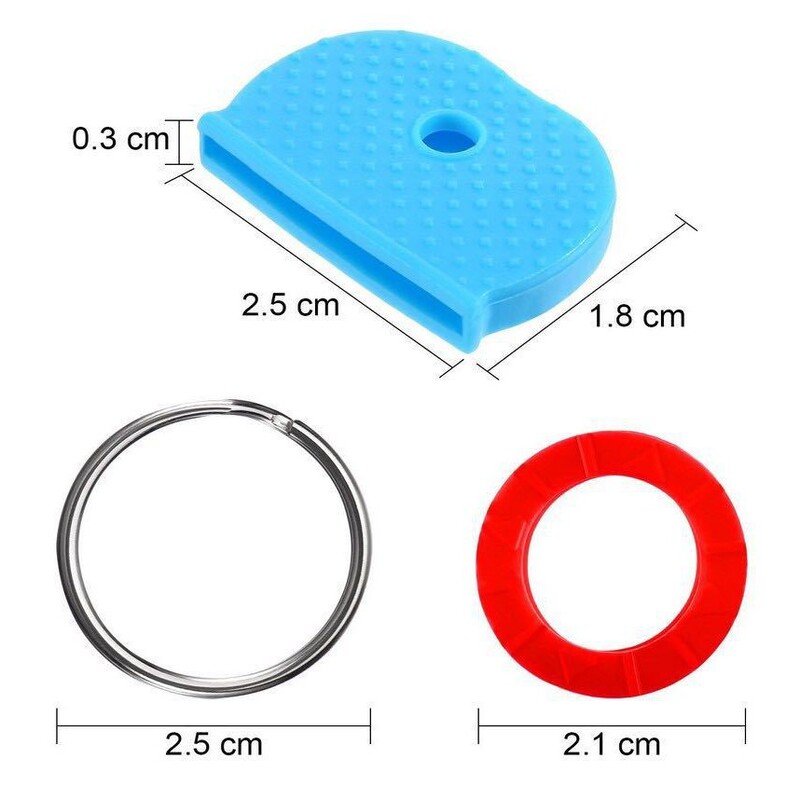 Color Silicone Key Set Key Identification Ring Key Classifier Key Caps Tags