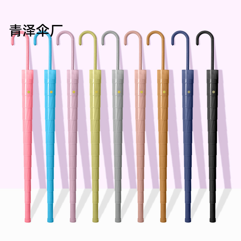 16-Rib Waterproof Long-Handle Umbrella, Japanese-Style Fresh Design, Curved Hook Umbrella, Car-Mounted Moisture-Proof Women's Straight Umbrella, Sun and Rain Umbrella 16-Rib Waterproof Long-Handle Umbrella, Japanese-Style Fresh Design, Curved Hook Umbrella, Car-Mounted Moisture-Proof Women's Straight Umbrella, Sun and Rain Umbrella