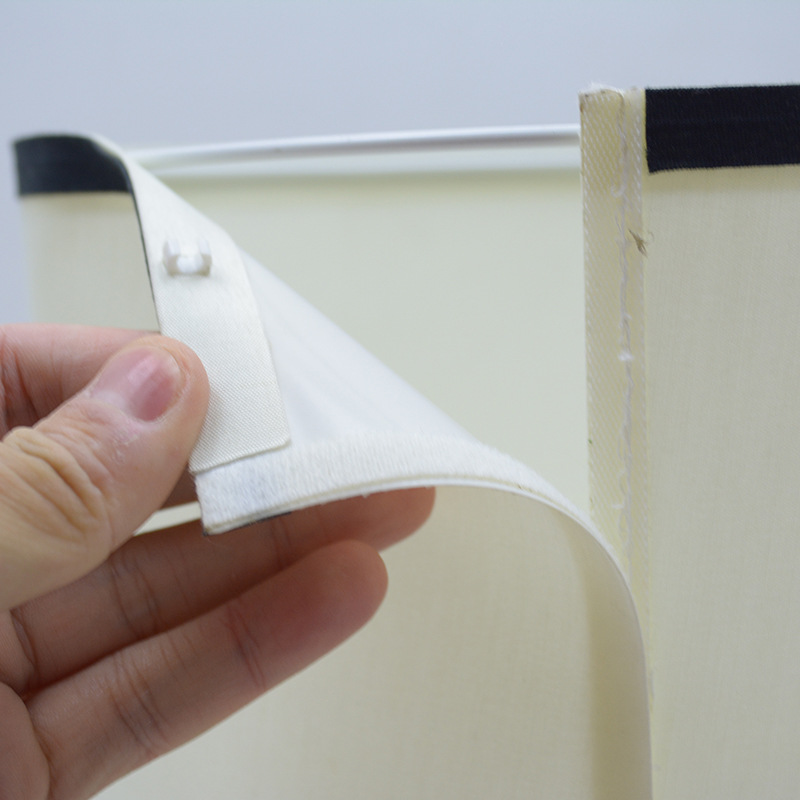 Habitación de invitados piso pantalla accesorios de la lámpara de piel de oveja recta lámpara de papel lámpara de mesa de noche luz beige mate borde negro tela