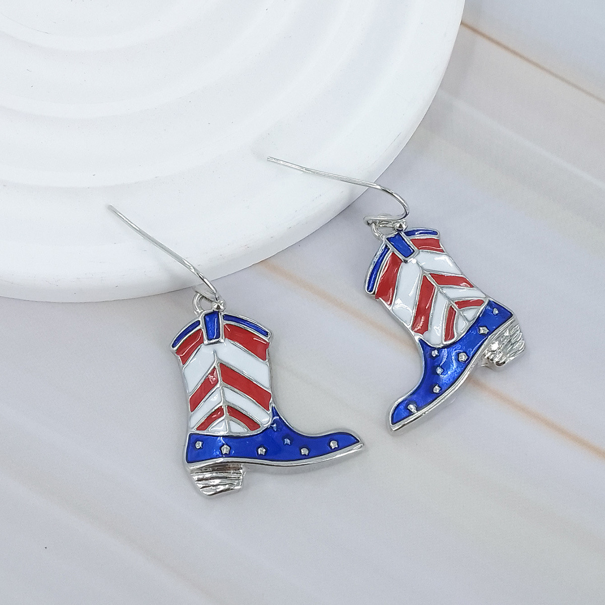 9g Weight Steel needle Ear Needle Material Drop Earrings Classification 1 Pair Quantity Holiday, Street Occasion Acrylic Material Independence Day Festival Constellation, Fruit, Heart Shape Pattern Women's Gender Patchwork Design Retro Style 1 Pair Retro Constellation Fruit Heart Shape Patchwork Arylic Drop Earrings 12
