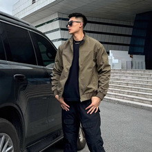 帅行者美式教练夹克男立领休闲潮流痞帅复古春秋新款户外百搭工装