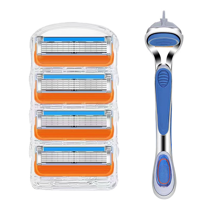 Neutral Five-Layer Manual Razor Blade Cross-Border Export Orange Blade 5-Layer Razor Razor Home