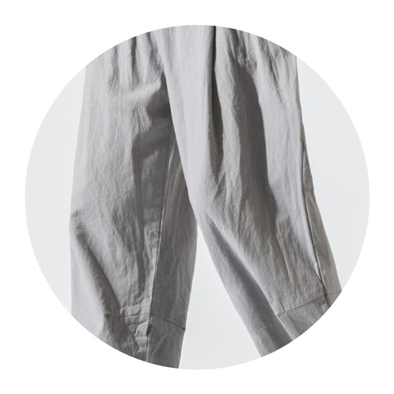 Pantalones de monje delgados de verano, leggings gratis, pantalones de lego de algodón y lino, ropa de monje de lino de seda helada, pantalones de práctica, pantalones de monje de meditación