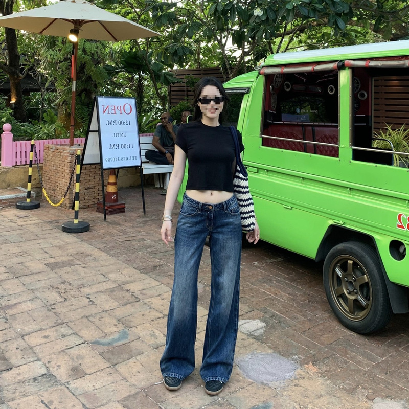 Popchee｜Jennie Retro Wide-Leg Jeans~ Flattering Fit That Suits Everyone