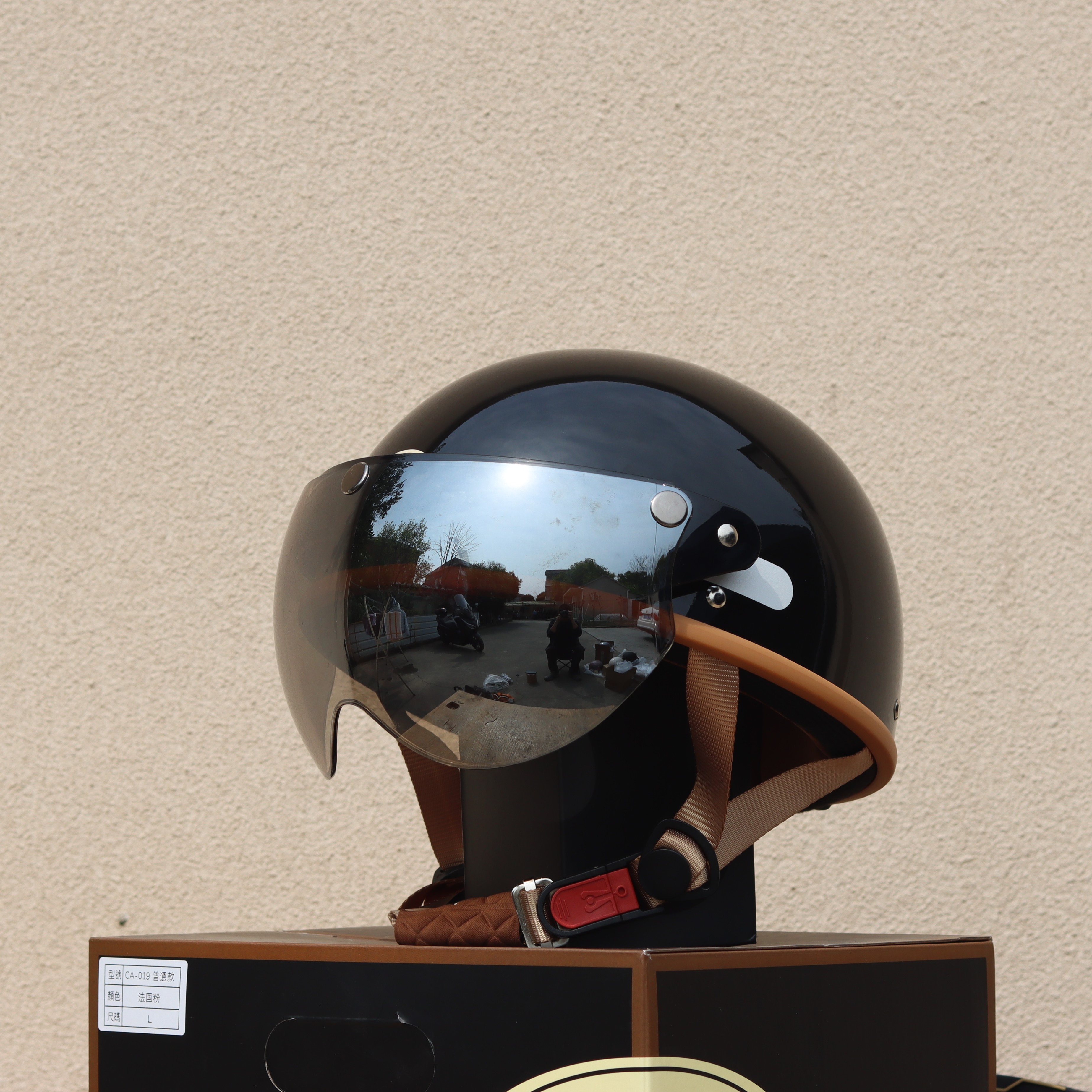 Taiwan Retro Half Helmet Motorcycle Electric Lightweight 3C Summer