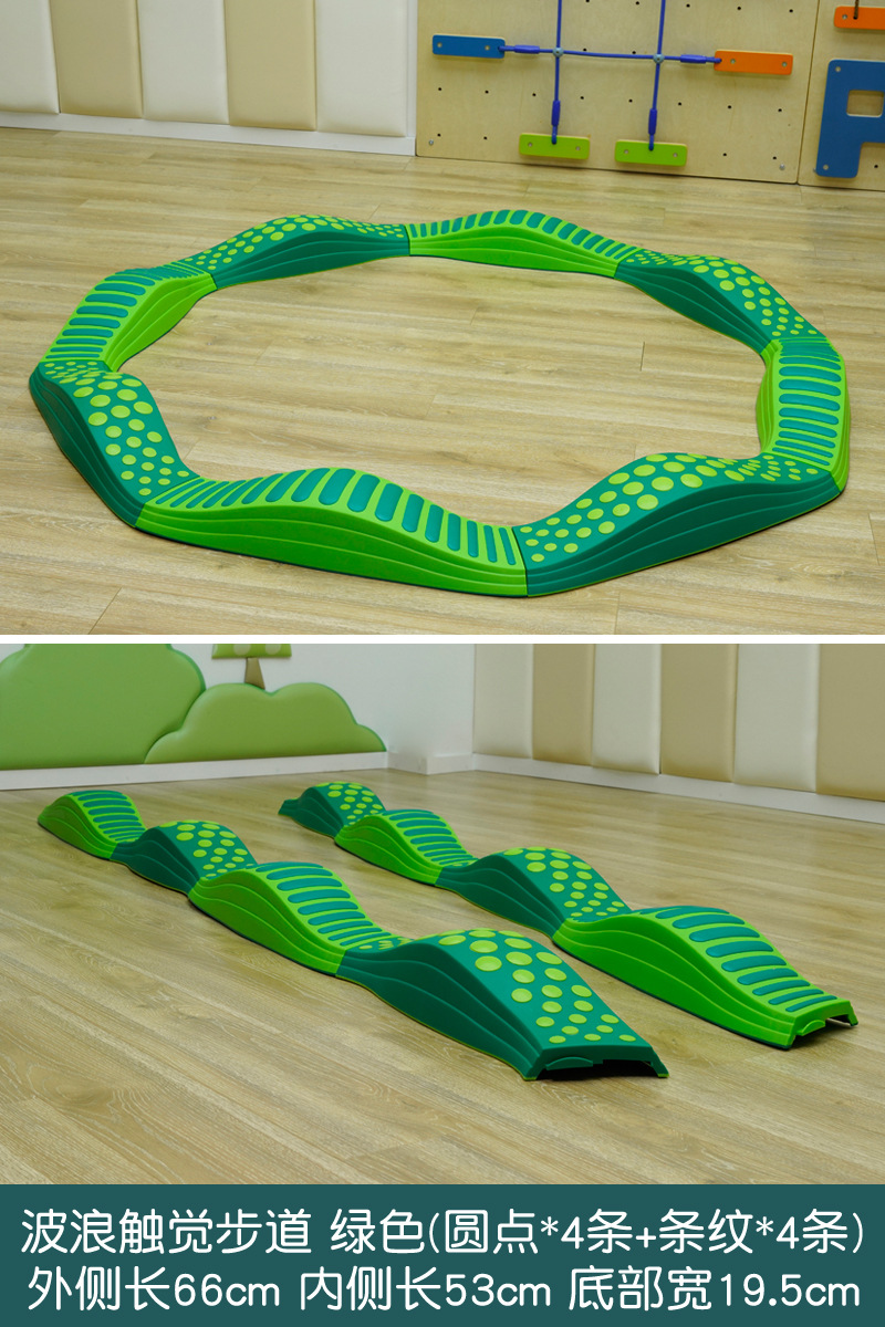 Balance táctil Wave Trail Rainbow River Rock Kids Outdoor Fitness Juguetes de entrenamiento de madera de equilibrio