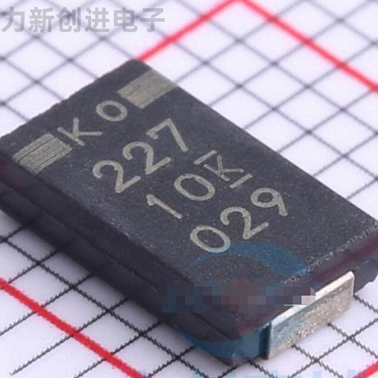 T520V227M010ATE045描述220uF ±20% 10V 钽电容