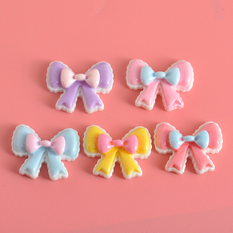 새로운 수지 액세서리 밝은 얼굴 나비 패치 나비 넥타이 휴대 전화 케이스 의류 액세서리 잡아 클립 헤어핀 DIY 헤어 로프