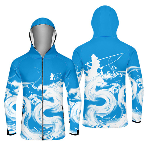 国潮定制印字龙舟服户外防晒钓鱼服夏季防紫外线比赛服防蚊冰丝透