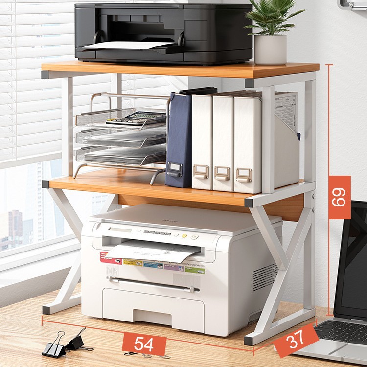 Estante de impresora Estante de almacenamiento multicapa de piso Estante de subcapa Estante de almacenamiento de escritorio de oficina Gabinete de almacenamiento de impresora