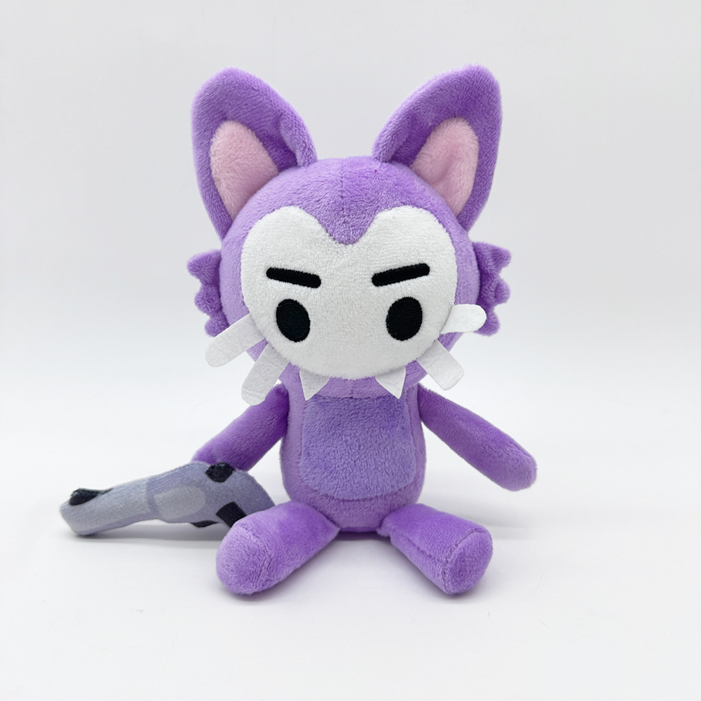 跨境新款 Super Skullcat Plush 拿枪猫玩偶 毛绒玩具公仔