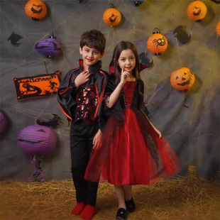 Kids Halloween Witch Costume Girl Witch Boy Fancy Dress Fairy Princess Dress Witch Girl Vampire
