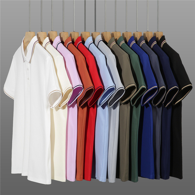32 pieces 210g refined cotton-like short-sleeved lapel polo shirt men's and women's work clothes factory clothes advertising shirt T-shirt printed LOGO 32 pieces 210g refined cotton-like short-sleeved lapel polo shirt men's and women's work clothes factory clothes advertising shirt T-shirt printed LOGO