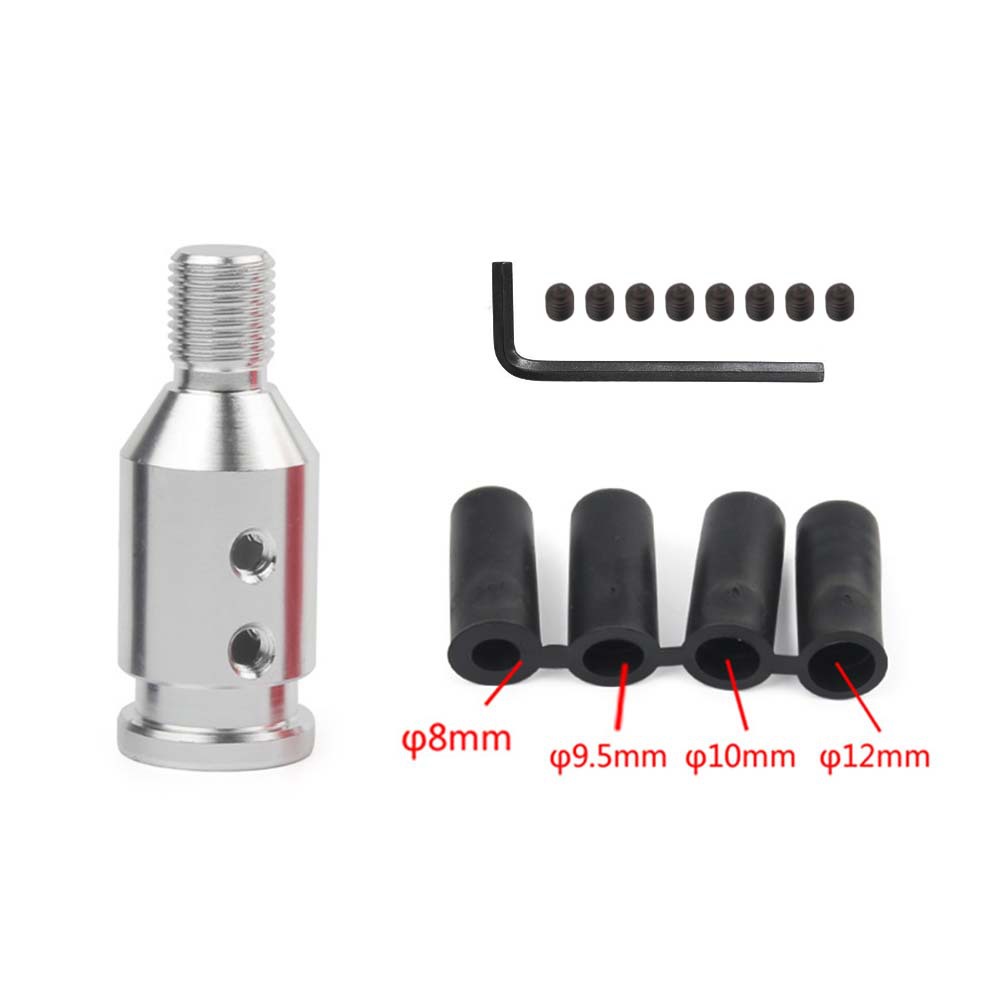 Car Gear Shift Head Thread Converter Universal Gear Lever Adapter Aluminum Alloy Fixed Dust Cover