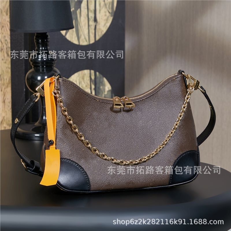 M&Lv Cross-Border Luxury Brand Classic Monogram Black Croissant Bag Underarm Bag Women's Fashion Shoulder Handbag Crossbody Bag M&Lv Cross-Border Luxury Brand Classic Monogram Black Croissant Bag Underarm Bag Women's Fashion Shoulder Handbag Crossbody Bag