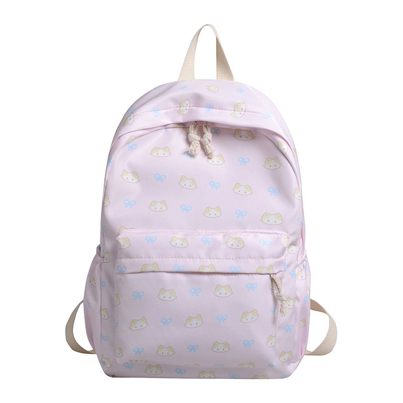 Dibujos animados lindo ins pequeña mochila fresca simple impresión casual estudiante mochila de viaje de gran capacidad