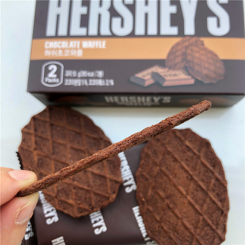 Korean imported snack HERSHEY'S rich chocolate waffle cookies thick chocolate brittle cookies